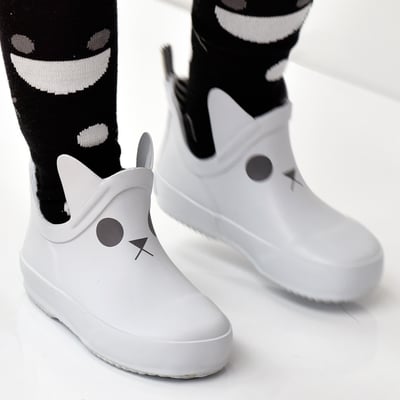 法國BOXBO KERRAN雨靴-遊樂園(貓咪白)4