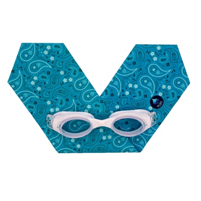 法國waterplops-兒童游泳泳鏡(佩斯利綠/透明)1