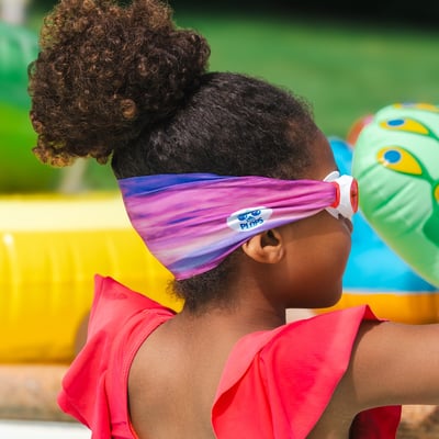 法國waterplops-兒童游泳泳鏡(柔光夕陽/透明)3