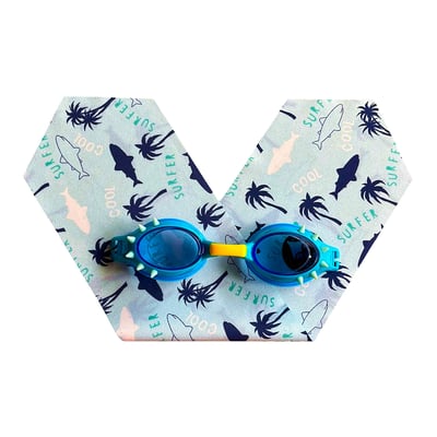 法國waterplops-幼童游泳泳鏡 (熱帶鯊魚/2-4Y)1