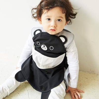 日本ABOO 動物造型長版圍裙(亞洲黑熊)3