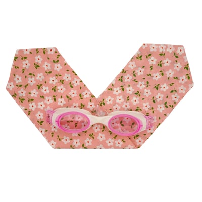 法國waterplops-兒童游泳泳鏡(小白花/粉紅)1