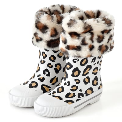 法國BOXBO LEON雨靴-愛時尚(豹紋白)4