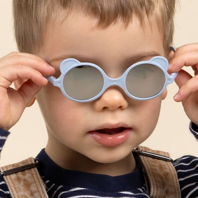 法國KiETLA OURSON萌貝熊幼兒太陽眼鏡（1-4Y｜薄霧藍）6