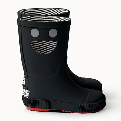 法國BOXBO WISTITI雨靴-我愛笑瞇瞇(個性黑)1