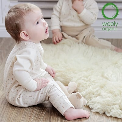 WoolyOrganic有機棉絨 前開襟長袖連身褲(丹蜜淺棕)3