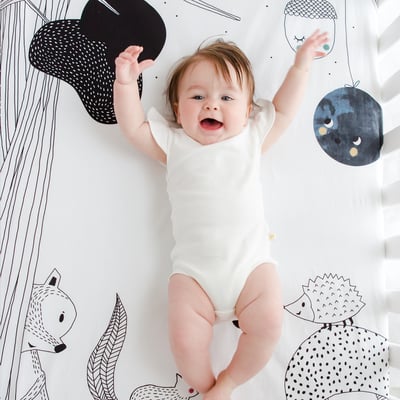 美國RookieHumans 嬰兒床純棉絲柔床包(森精靈之夢)4