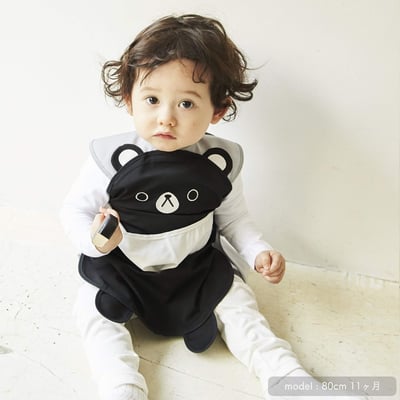 日本ABOO 動物造型長版圍裙(亞洲黑熊)4