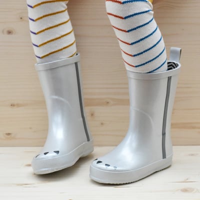 法國BOXBO MARINE STRIPE雨靴-愛時尚(星際銀)4