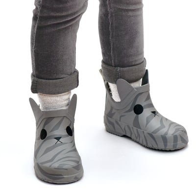 法國BOXBO KERRAN雨靴-遊樂園(貓咪灰)3