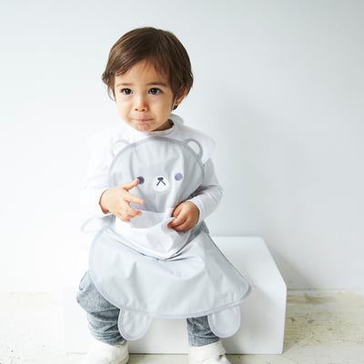 日本ABOO 動物造型長版圍裙(灰熊)8