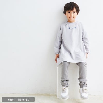 日本ABOO 動物造型長袖罩衫(淺灰貓貓)4