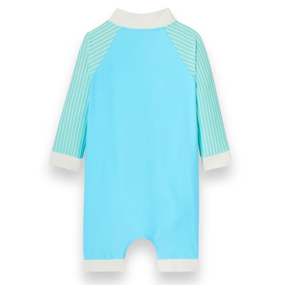 法國KiETLA ICONIK 幼童連身防曬泳衣(海洋藍條紋)2