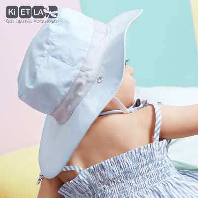法國KiETLA Kapel凱貝拉幼兒遮陽帽(粉藍加勒比海)3