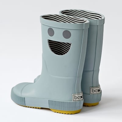 法國BOXBO WISTITI雨靴-我愛笑瞇瞇(薄霧藍)3