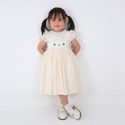 日本ABOO 薄紗連身裙(白貓貓)1