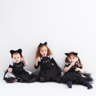 日本ABOO 動物造型長版圍裙(黑貓貓)9