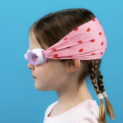 法國waterplops-兒童游泳泳鏡(愛心棒棒糖/透明)5