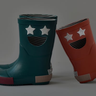 法國BOXBO WISTITI STAR雨靴-我愛閃爍星(石青綠)6