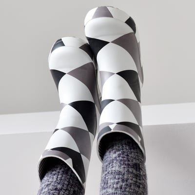 法國BOXBO DAMIER雨靴-愛時尚(菱格灰)7