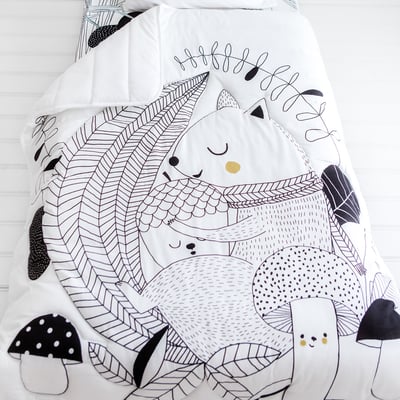 美國RookieHumans 多功能純棉絲柔被(晚安!松鼠)1