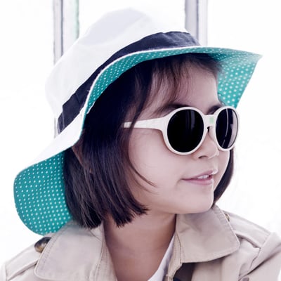 法國KiETLA Kapel凱貝拉幼兒遮陽帽(碧綠點點)3