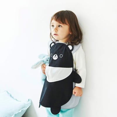 日本ABOO 動物造型長版圍裙(亞洲黑熊)6