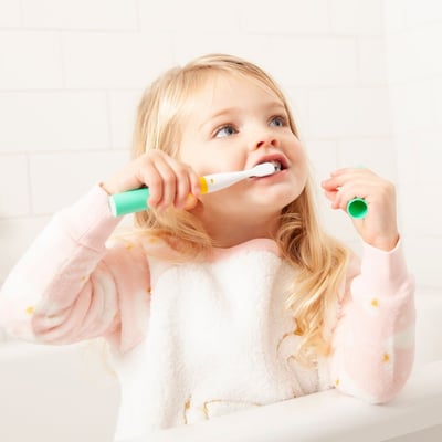 英國brush-baby 外出攜帶型GoKidz聲波電動牙刷(粉藍)4