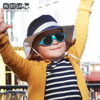 法國KiETLA Kapel凱貝拉幼兒遮陽帽(深藍加勒比海)2