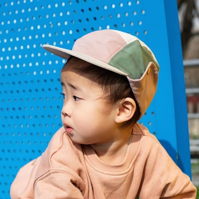 法國KiETLA 幼兒經典戶外運動帽(天然棉白&粉&綠)6