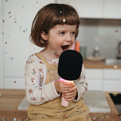 比利時KIDYWOLF 魔幻歡唱麥克風(幻彩粉)3