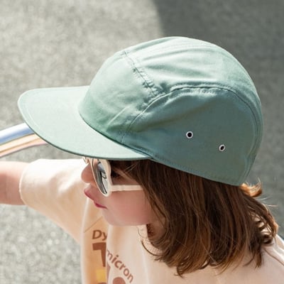 法國KiETLA 兒童遮陽棒球帽(天然棉綠)4