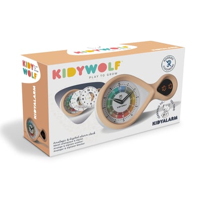 比利時KIDYWOLF 兒童啟蒙時鐘(粉橘)2