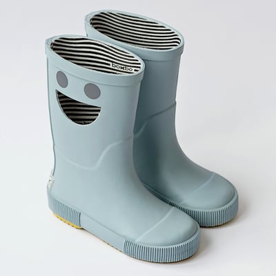 法國BOXBO WISTITI雨靴-我愛笑瞇瞇(薄霧藍)2