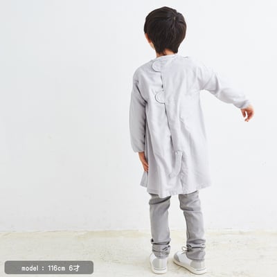 日本ABOO 動物造型長袖罩衫(淺灰貓貓)5