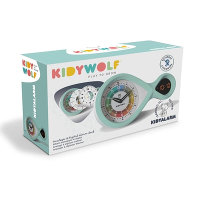比利時KIDYWOLF 兒童啟蒙時鐘(粉綠)2