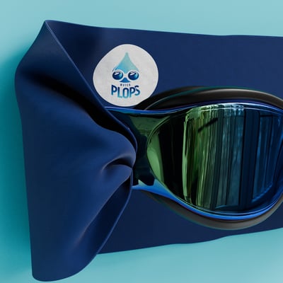 法國waterplops-成人游泳泳鏡(海軍藍/黑色)2