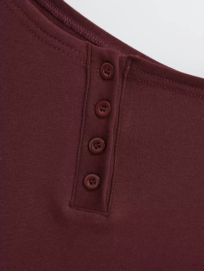 PURE純欲排扣斜肩側抓皺上衣 (白/灰/黑/紅)11