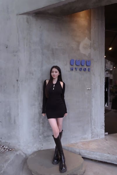 兩件式削肩旗袍感洋裝 (附罩衫)3