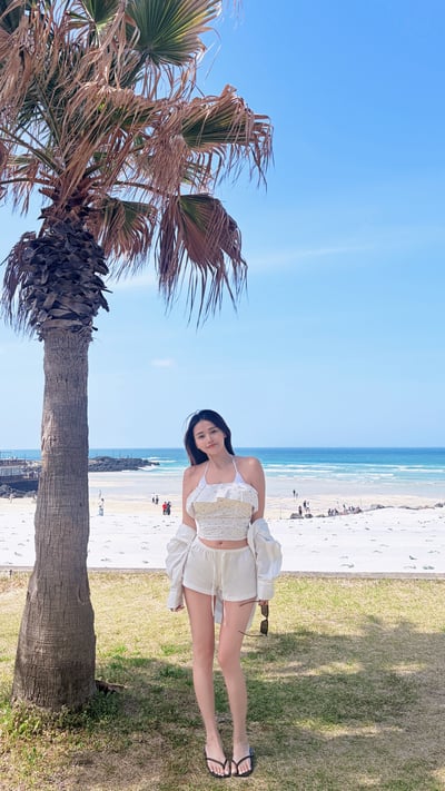 Summery度假荷葉碎花平口1