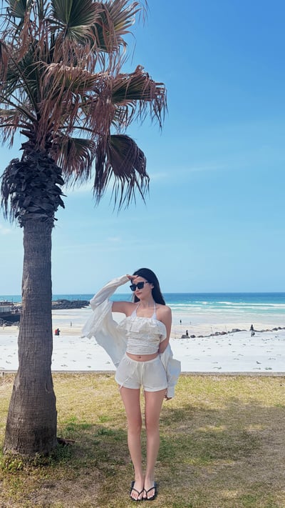 Summery度假荷葉碎花平口5