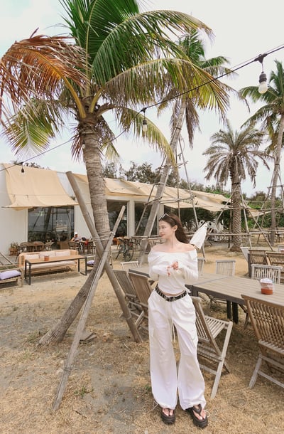 Summery氣質拼接襯衫露肩上衣7