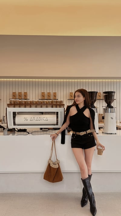 Xmas溫柔氣質針織繞脖+小外套套裝 黑1