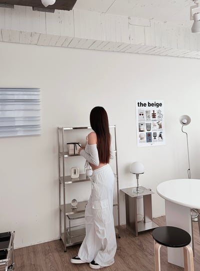 COZY露肩抽繩設計感長袖Bratop 花灰5