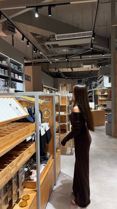 CASUAL氣質仙女v領露肩+針織褲套裝(深咖)3