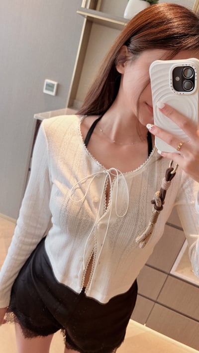 JUNE氣質防曬簍空花邊小外套7