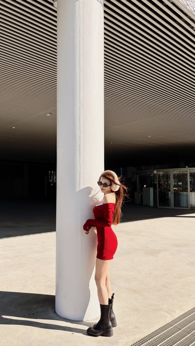 2026PILATES好身材排扣磨毛連體褲套裝(附BRATOP) 紅3