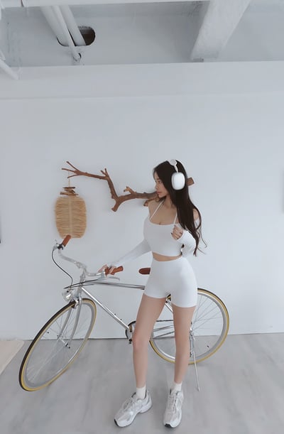 本期大推!sport美臀彈性四分褲 黑/白14