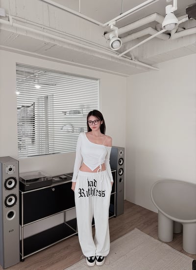 COZY露肩抽繩設計感長袖Bratop 白5