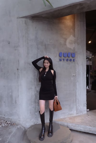 兩件式削肩旗袍感洋裝 (附罩衫)4